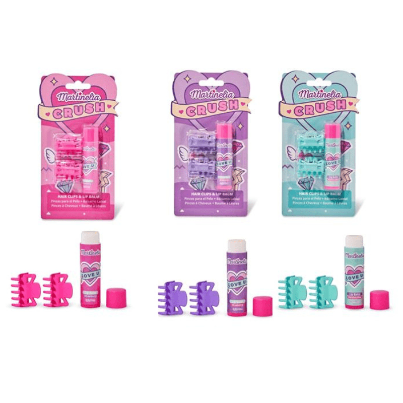 Martinelia Crush Beauty Set Hair Clips X 2 Lip Balm 4gr .png